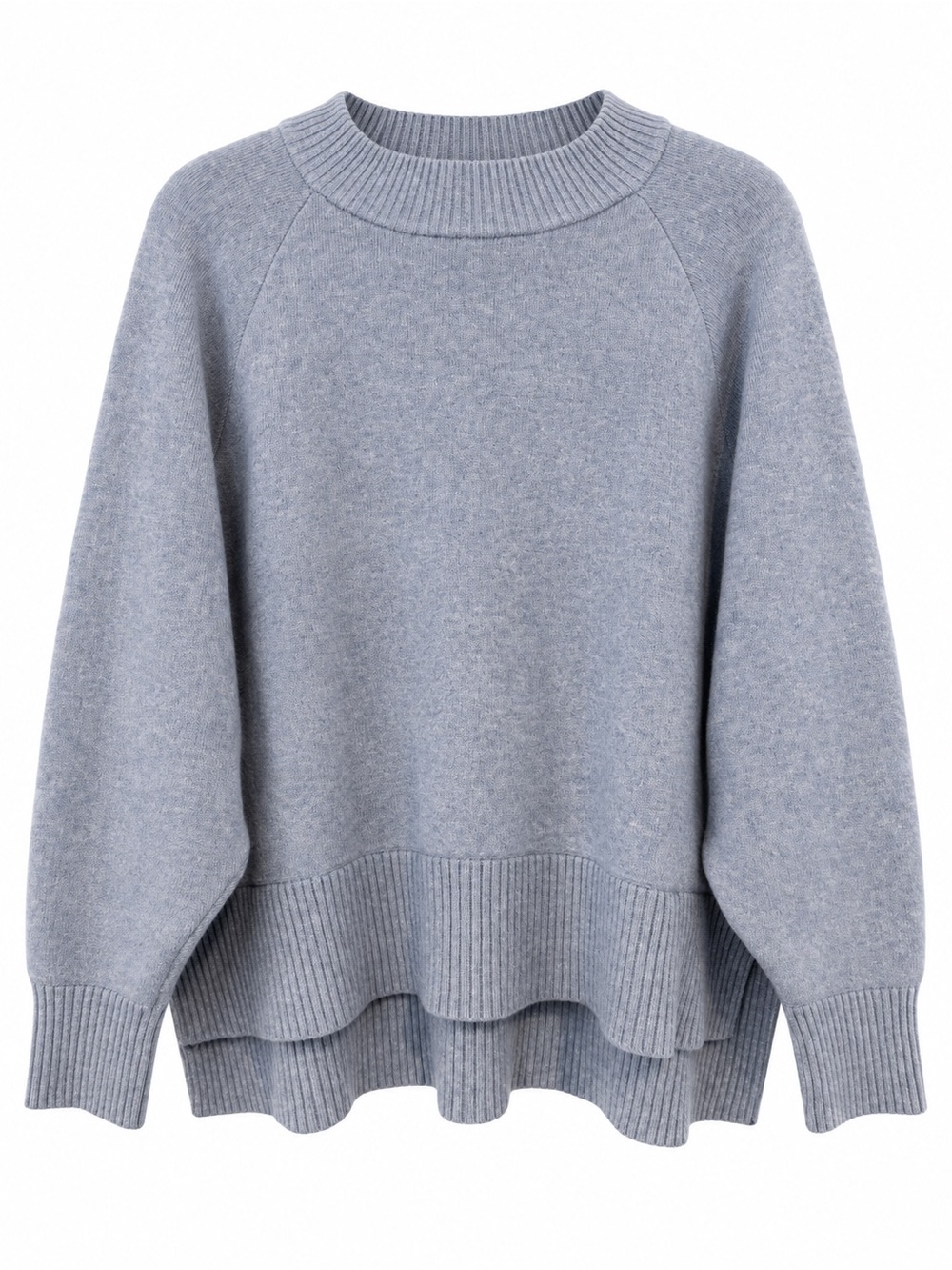Club Monaco Light Blue Wool Alpaca Blend High-Low Sweater Size L